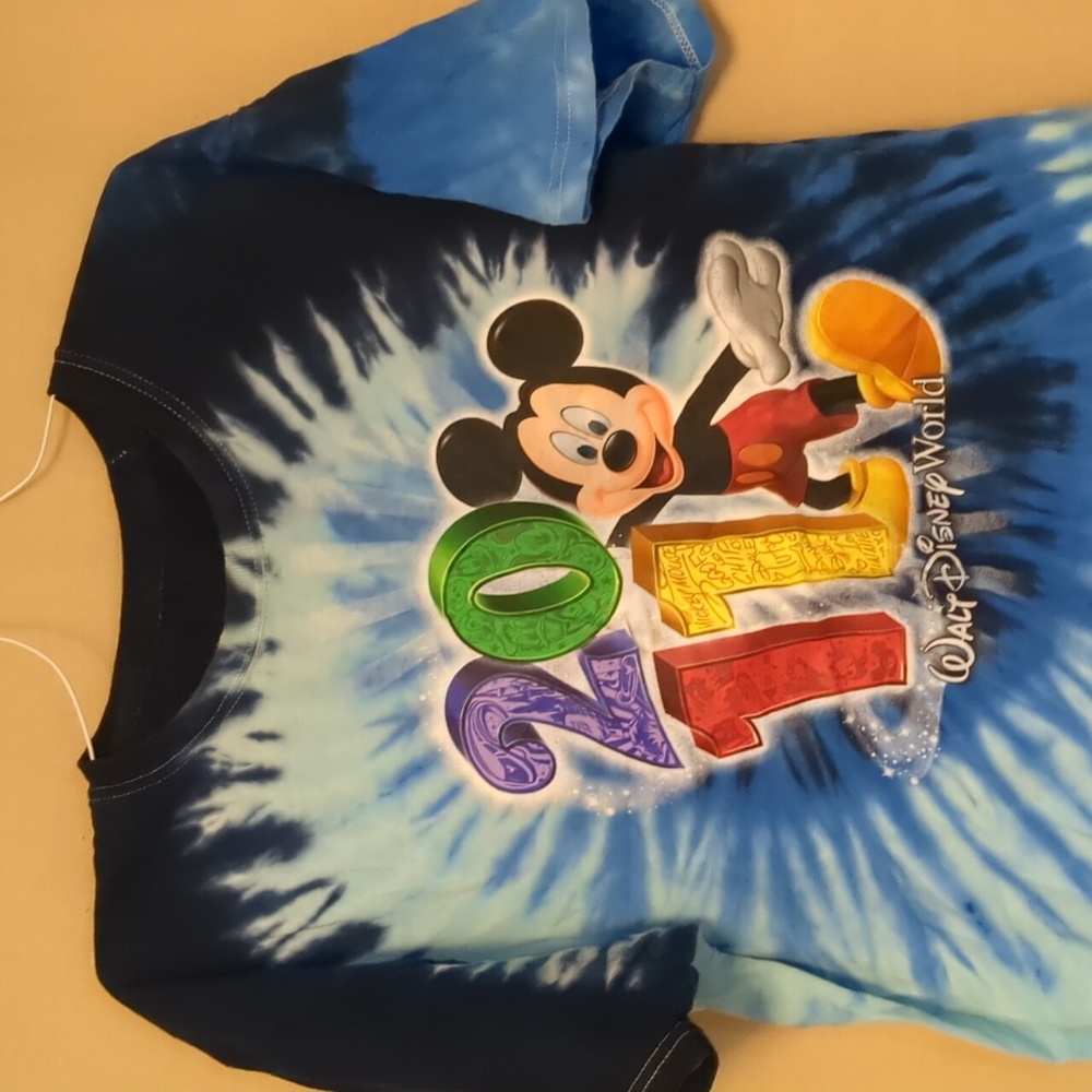 Walt Disney World 2011 Celebration Mickey Mouse Tie Dye Shirt Size Large